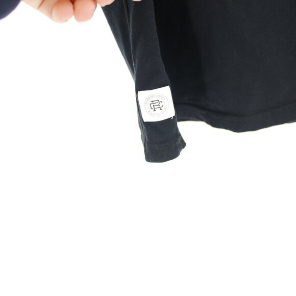 Reigning champ Shirt Men's Medium Short Sleeve snap Button Henley casual black - Picture 6 of 10